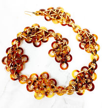 Load image into Gallery viewer, YVES SAINT LAURENT ICONIC RARE 1970s FAUX TORTOISE CHAIN BELT NECKLACE