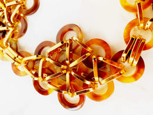 Load image into Gallery viewer, YVES SAINT LAURENT ICONIC RARE 1970s FAUX TORTOISE CHAIN BELT NECKLACE