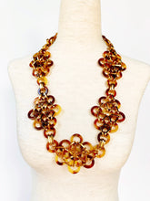 Load image into Gallery viewer, YVES SAINT LAURENT ICONIC RARE 1970s FAUX TORTOISE CHAIN BELT NECKLACE