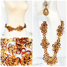 Load image into Gallery viewer, YVES SAINT LAURENT ICONIC RARE 1970s FAUX TORTOISE CHAIN BELT NECKLACE