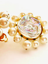 Load image into Gallery viewer, CHANEL MASSIVE HOLOGRAPHIC MOLTEN GRIPOIX GLASS PEARL EARRINGS 1992