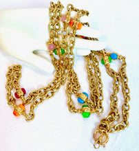 Load image into Gallery viewer, CHANEL ROBERT GOOSSENS GRIPOIX GLASS BYZANTINE CROSS BROOCH PENDANT WITH GRIPOIX NECKLACE