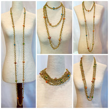 Load image into Gallery viewer, CHANEL ROBERT GOOSSENS GRIPOIX GLASS BYZANTINE CROSS BROOCH PENDANT WITH GRIPOIX NECKLACE