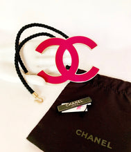 Load image into Gallery viewer, CHANEL MASSIVE RARE 2008 C FUCHSIA CC LOGO NECKLACE NEW WITH TAGS