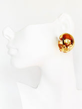 Load image into Gallery viewer, CHANEL JUMBO MATELASSÉ VINTAGE COCO CRUSH RUNWAY HOOP EARRINGS 1993 A