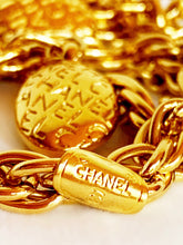 Load image into Gallery viewer, CHANEL 3-STRAND LOGO-INTENSE DANGLING "PEBBLE" CHARM BRACELET PRISTINE
