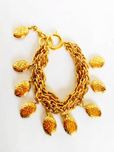 Load image into Gallery viewer, CHANEL 3-STRAND LOGO-INTENSE DANGLING "PEBBLE" CHARM BRACELET PRISTINE