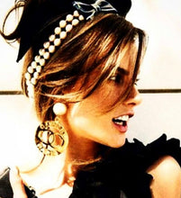 Load image into Gallery viewer, ICONIC CHANEL MASSIVE GRIPOIX GLASS PEARL CC EARRINGS