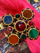 Load image into Gallery viewer, CHANEL RARE COUTURE GRIPOIX POURED GLASS GENUINE GEMSTONE 1995 BROOCH