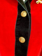Load image into Gallery viewer, CHANEL ICONIC SUPERMODEL RUNWAY RED VELVET JACKET 1990 AUTUMN WINTER