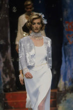 Load image into Gallery viewer, CHANEL RARE RUNWAY SET OF 2 GRIPOIX GLASS HOLOGRAPHIC BRACELETS HAUTE COUTURE