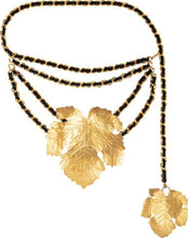 Load image into Gallery viewer, CHANEL IMPORTANT AND ICONIC RUNWAY FIG LEAF BELT NECKLACE 1991