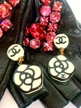 Load image into Gallery viewer, CHANEL RESIN CAMELLIA EARRINGS