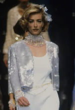 Load image into Gallery viewer, CHANEL RARE RUNWAY SET OF 2 GRIPOIX GLASS HOLOGRAPHIC BRACELETS HAUTE COUTURE