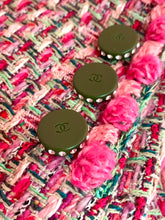 Load image into Gallery viewer, CHANEL CANDY PINK LESAGE FANTASY TWEED CRYSTAL BUTTONS 02P