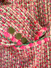 Load image into Gallery viewer, CHANEL CANDY PINK LESAGE FANTASY TWEED CRYSTAL BUTTONS 02P