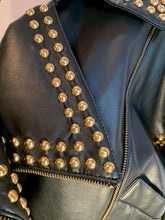 Load image into Gallery viewer, COMPLICE ICONIC RUNWAY 1992 BLACK LEATHER STUD JACKET PRISTINE