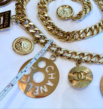Load image into Gallery viewer, CHANEL MASSIVE LOGO CHARM VINTAGE RUNWAY BELT 40 inch