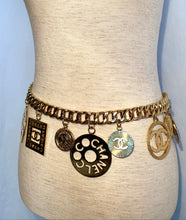 Load image into Gallery viewer, CHANEL MASSIVE LOGO CHARM VINTAGE RUNWAY BELT 40 inch