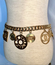 Load image into Gallery viewer, CHANEL MASSIVE LOGO CHARM VINTAGE RUNWAY BELT 40 inch