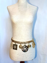 Load image into Gallery viewer, CHANEL MASSIVE LOGO CHARM VINTAGE RUNWAY BELT NECKLACE 41.5 inches