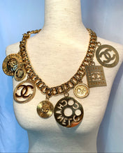 Load image into Gallery viewer, CHANEL MASSIVE LOGO CHARM VINTAGE RUNWAY BELT NECKLACE 41.5 inches