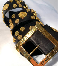 Load image into Gallery viewer, CHANEL INCREDIBLE 88 COIN GILT MEDALLION VINTAGE BELT 38.5 inch