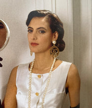 Load image into Gallery viewer, ICONIC CHANEL MASSIVE GRIPOIX GLASS PEARL CC EARRINGS