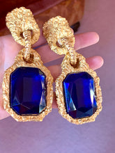 Load image into Gallery viewer, CHANEL RARE ICONIC 1990's RUNWAY MASSIVE FAUX GEM EARRING PRISTINE