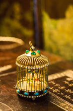 Load image into Gallery viewer, CHANEL ICONIC BIRD CAGE GRIPOIX GLASS BIRDS PEARL EARRINGS