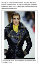 Load image into Gallery viewer, COMPLICE ICONIC RUNWAY 1992 BLACK LEATHER STUD JACKET PRISTINE