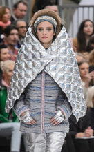 Load image into Gallery viewer, CHANEL LUXURIOUS LESAGE SWEATER KNIT SILK LINED METALLIC TRIM JACKET