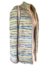 Load image into Gallery viewer, CHANEL LUXURIOUS LESAGE SWEATER KNIT SILK LINED METALLIC TRIM JACKET