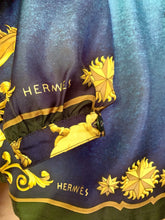 Load image into Gallery viewer, HERMÈS 1991 COSMOS SILK TWILL RUNWAY VINTAGE SCARF BOMBER PARKA HOODED JACKET