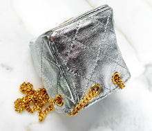 Load image into Gallery viewer, CHANEL MICRO MINI METALLIC SILVER LAMBSKIN VINTAGE BAG NEW WITH TAGS