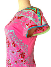 Load image into Gallery viewer, LEONARD PARIS NEON SEXY TOP RUCHED RIVIERA MINI DRESS TUNIC