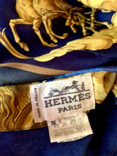 Load image into Gallery viewer, HERMÈS 1991 COSMOS SILK TWILL RUNWAY VINTAGE SCARF BOMBER PARKA HOODED JACKET