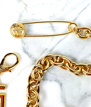 Load image into Gallery viewer, SAFETY PIN BELT NECKLACE 1990s