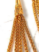 Load image into Gallery viewer, SPECTACULAR FRENCH SHOULDER DUSTER TASSEL EARRINGS WITH RED GLASS DETAILS