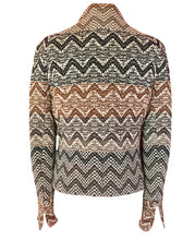 Load image into Gallery viewer, CHANEL RUNWAY CHEVRON TWEED JACKET SKIRT 2 PIECE SET 2005 AUTUMN
