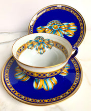 Load image into Gallery viewer, SET/6 HERMES COCARDE DE SOIE TEA COFFEE BREAKFAST CUP SAUCER SET 80s LIMOGES NEW
