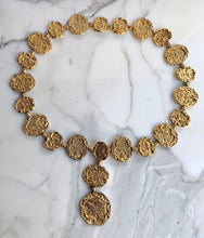 Load image into Gallery viewer, CARTIER JACKIE O 1970s GILDED STERLING SILVER MEDALLION BELT