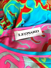 Load image into Gallery viewer, LEONARD PARIS NEON SEXY TOP RUCHED RIVIERA MINI DRESS TUNIC