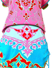 Load image into Gallery viewer, LEONARD PARIS NEON SEXY TOP RUCHED RIVIERA MINI DRESS TUNIC