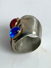 Load image into Gallery viewer, FABRICE PARIS RING JEWELRY CABOCHON STONES VINTAGE 1980s