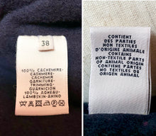 Load image into Gallery viewer, HERMÈS LUXURIOUS NEW NAVY RED BABY BLUE CASHMERE JACKET COAT $5900