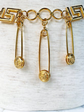 Load image into Gallery viewer, SAFETY PIN BELT NECKLACE 1990s