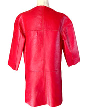 Load image into Gallery viewer, CHANEL FIRE ENGINE RED LAMBSKIN SILK LINED RUNWAY JACKET 2013 SPRING