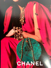 Load image into Gallery viewer, CHANEL ROUND SUEDE LEATHER TASSEL POMPOM VINTAGE BAG