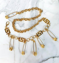 Load image into Gallery viewer, SAFETY PIN BELT NECKLACE 1990s